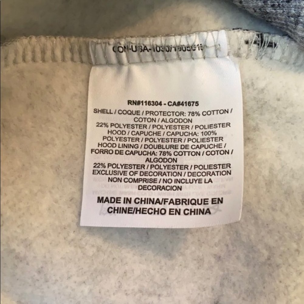 💖MEGA SALE💖 CONVERSE SWEATSHIRT MIXED MEDIA ZIP Grey Men's Size 10017907-A01 - Picture 6 of 6